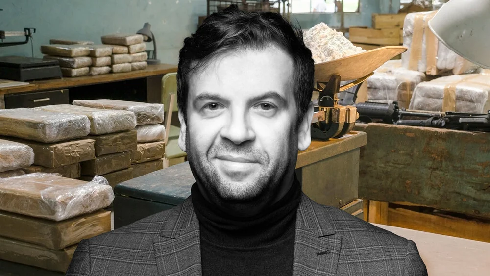 a graphic with a portrait of Prof. Chomczyński