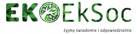 logo EKO EkSoc z hasłem Żyjmy świadomie i odpowiedzialnie