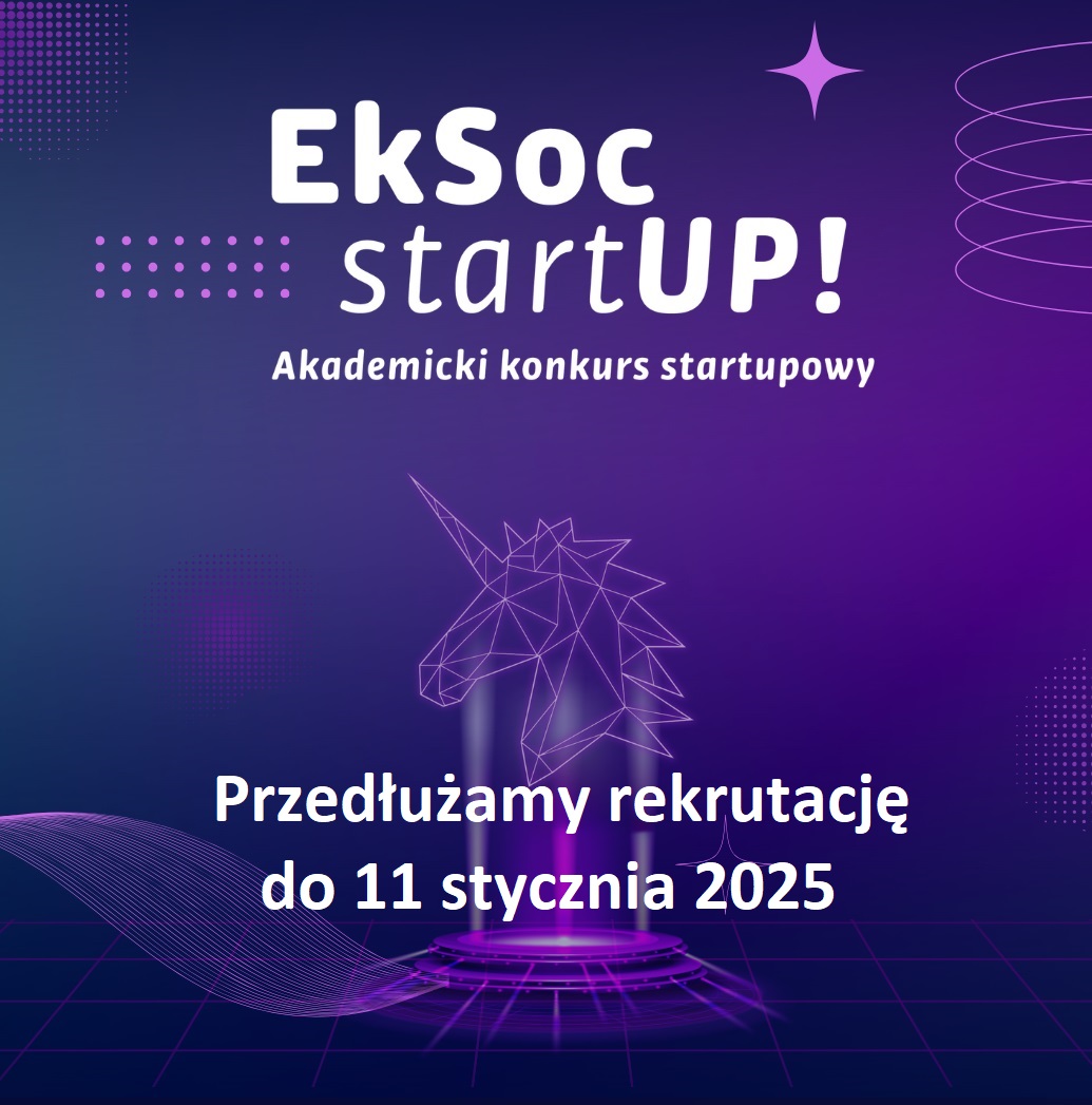 baner konkurs EkSoc startUP - przedłużamy rekrutację