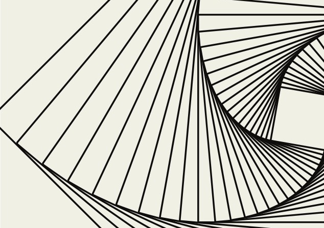 abstrakcyjna, spiralna kompozycja kształtów