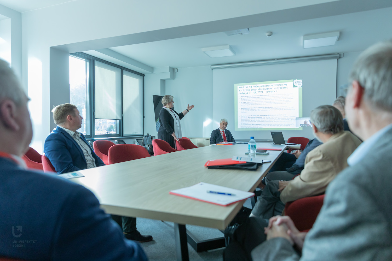 People gathered in a room