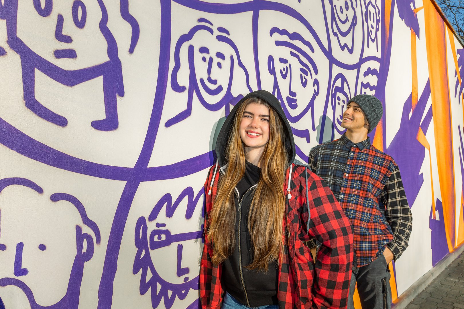 Mural "Kręgi studenckie" na Lumubowie