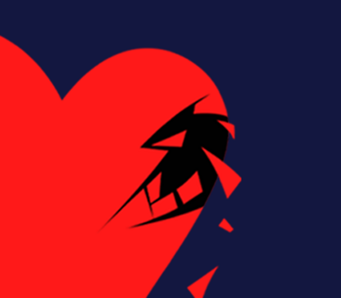 grafika tekstowa z pękniętym sercem opisująca wydarzenie