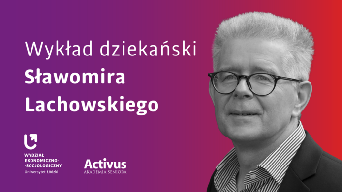 Zdjęcie p. Lachowskiego i tytuł wykładu