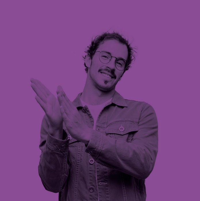 a decorative element: a clapping man