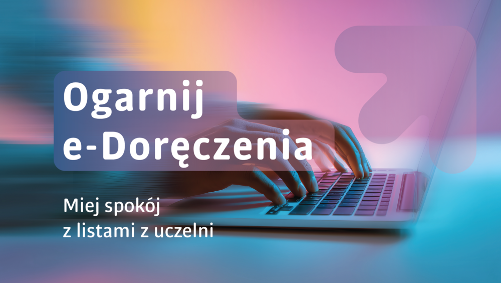 Grafika z napisem "Ogranij e-doręczenia"