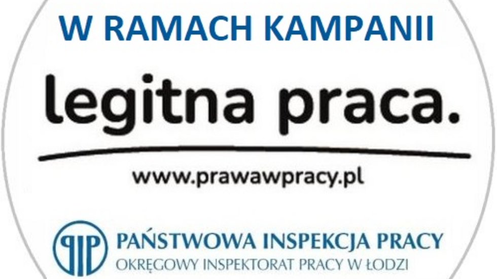 baner cyklu szkoleń PIP w ramach kampanii Legitna praca