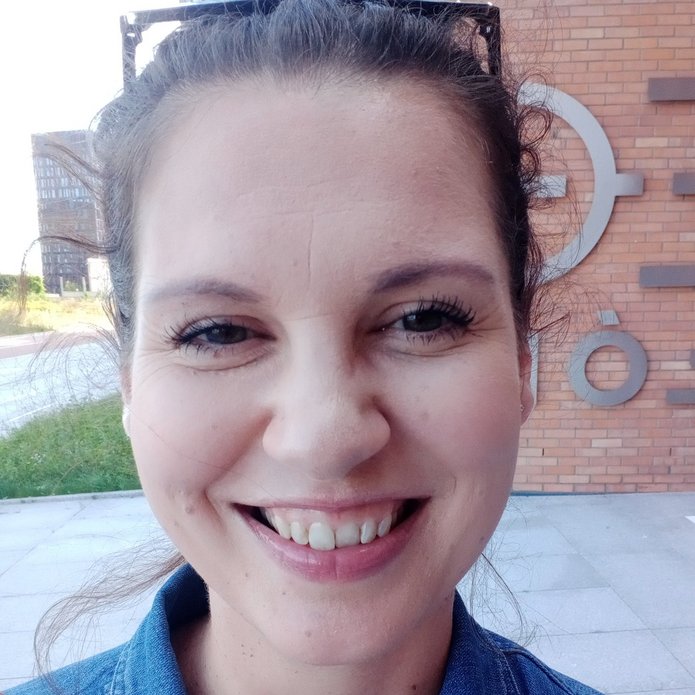 a smiling author of the project