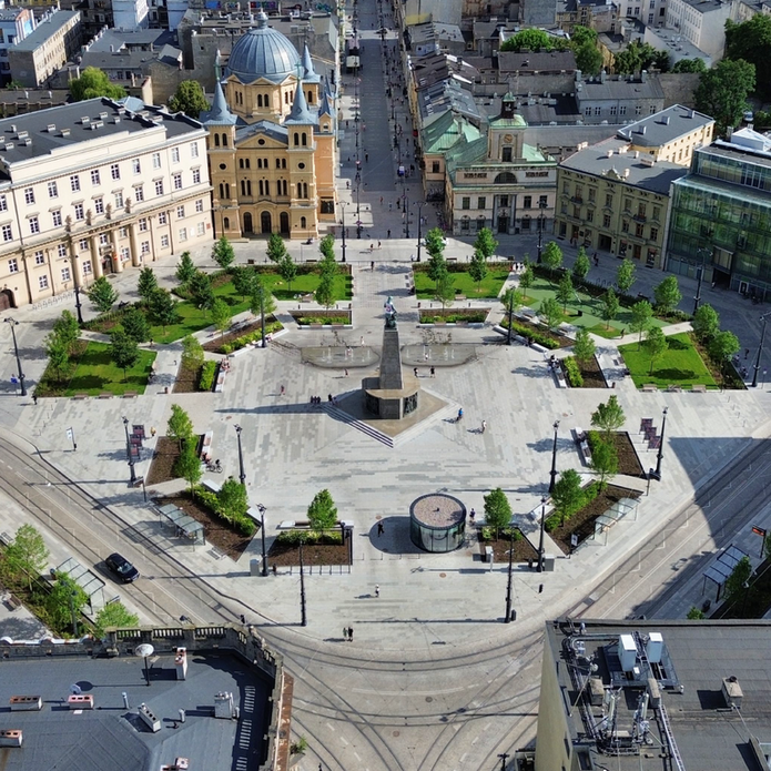 Zdjęcie Placu Wolności w Łodzi