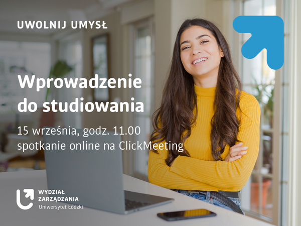 Zdjęcie przedstwia kobietę i napis: Uwolnij umysł, Wproadzenie do studiowania, 15 września, godzina 11:00, spotkanie online na clickmeeting Zdjęcie przedstwia kobietę i napis: Uwolnij umysł, Wproadzenie do studiowania, 15 września, godzina 11:00, spotkanie online na clickmeeting