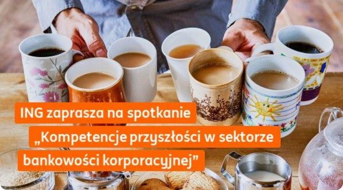 zdjęcie promujące wydarzenie przedstawiające grupę ludzi pijących kawę