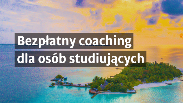 A graphic promoting coaching at UniLodz
