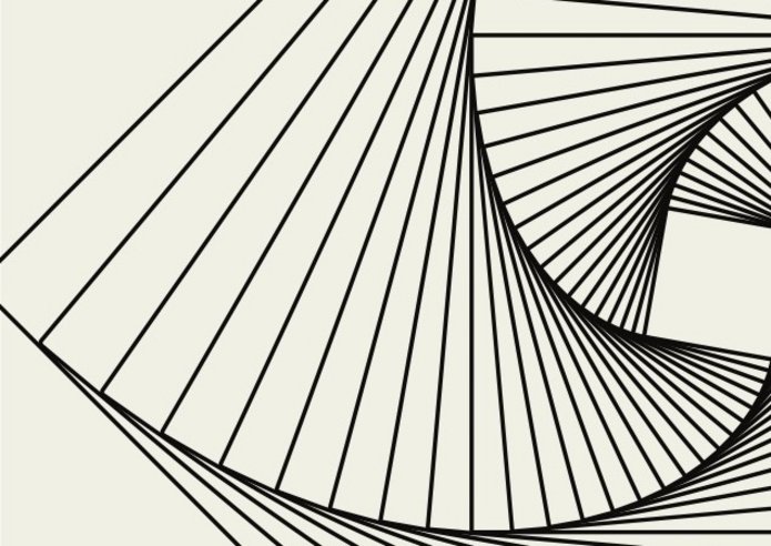 abstrakcyjna, spiralna kompozycja kształtów