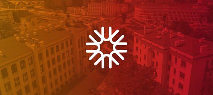 grafika UNIC w czerwonym kolorze w tle rektorat UŁ