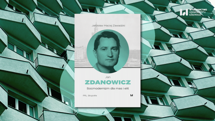 okładka książki na tle budynku mieszalnego