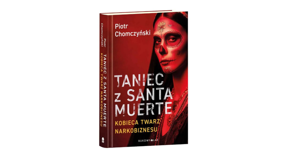 okładka ksiażki z twarzą kobiety pomalowaną w stylu  Dia de Muertos