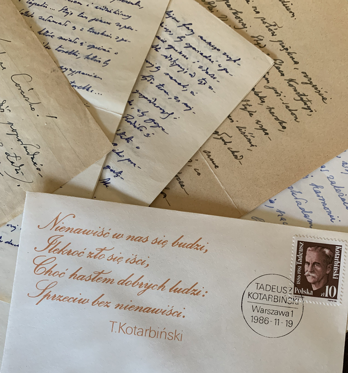Rękopisy listów Tadeusza Kotarbińskiego. Rękopisy listów Tadeusza Kotarbińskiego.