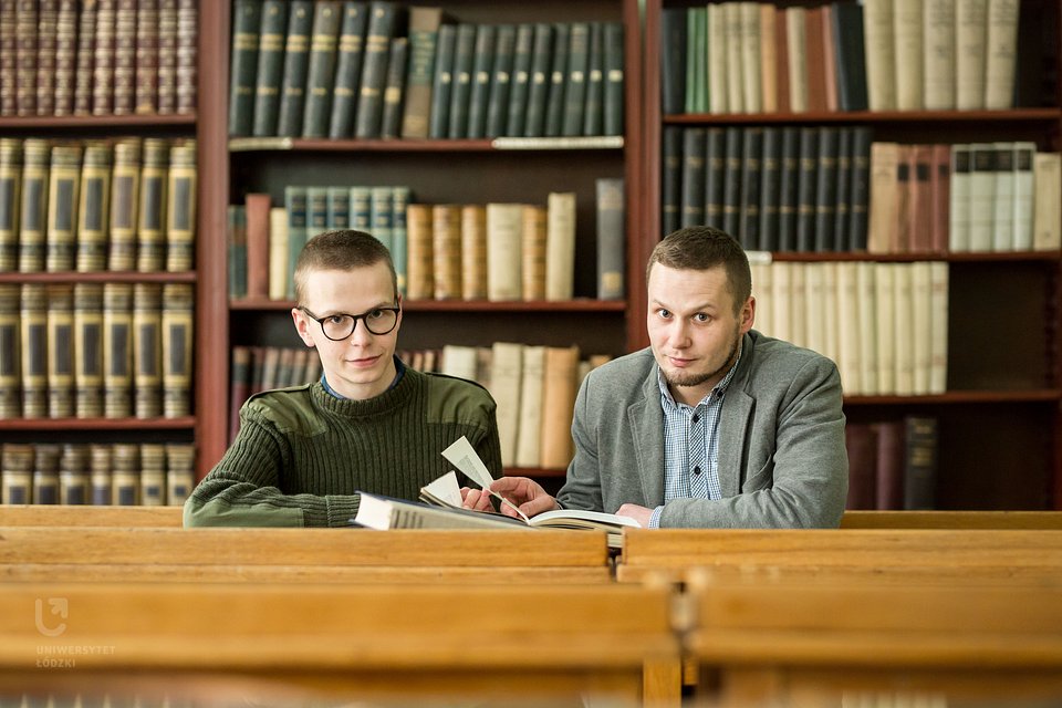 Łukasz Czacharowski z przeprowadzającym wywiad